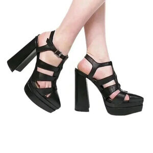 Schutz Daryl Leather Platform Fisherman Dress Sandals